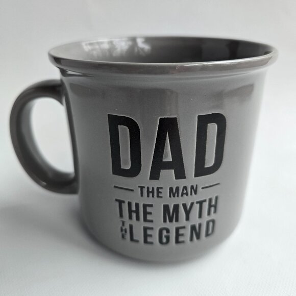 Dad The Man The Myth The Legend Grey Ceramic Coffee Mug 18 Oz By MRKT Finds - Picture 14 of 16
